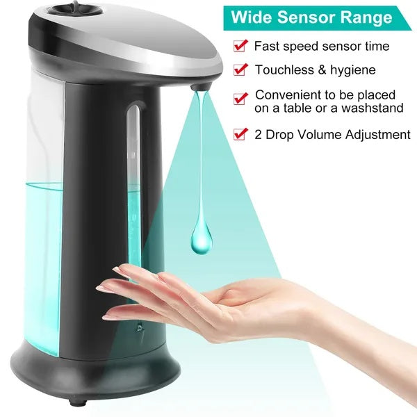 Automatic Soap Dispenser 16.9OZ Anti-slip Sensor Refillable Hand Gel Desktop Dispenser