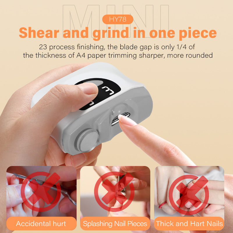 Electric Nail Clipper — Automatic Safe Nail Trimmer for Kids & Adults (Quiet & Portable)