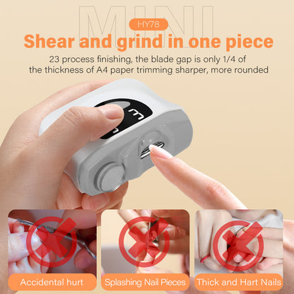 Electric Nail Clipper — Automatic Safe Nail Trimmer for Kids & Adults (Quiet & Portable)