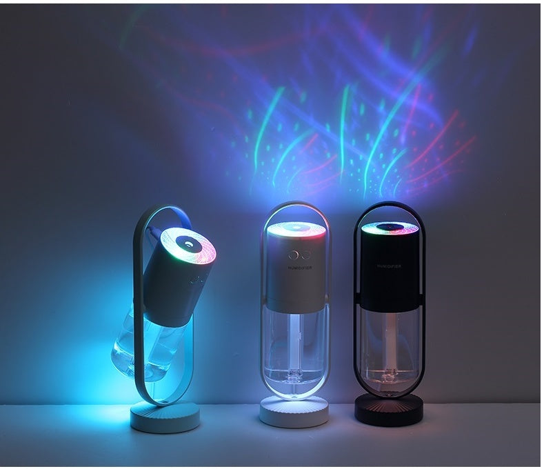 Magic Shadow USB Projection Humidifier – Mini Ultrasonic Mist Maker & Night Light for Home, Office, or Car