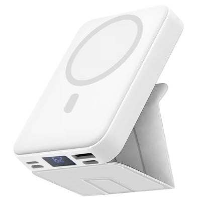 MagSafe Magnetic Wireless Power Bank | 10,000mAh Fast Charger with Stand (USB-C + Lightning Input)