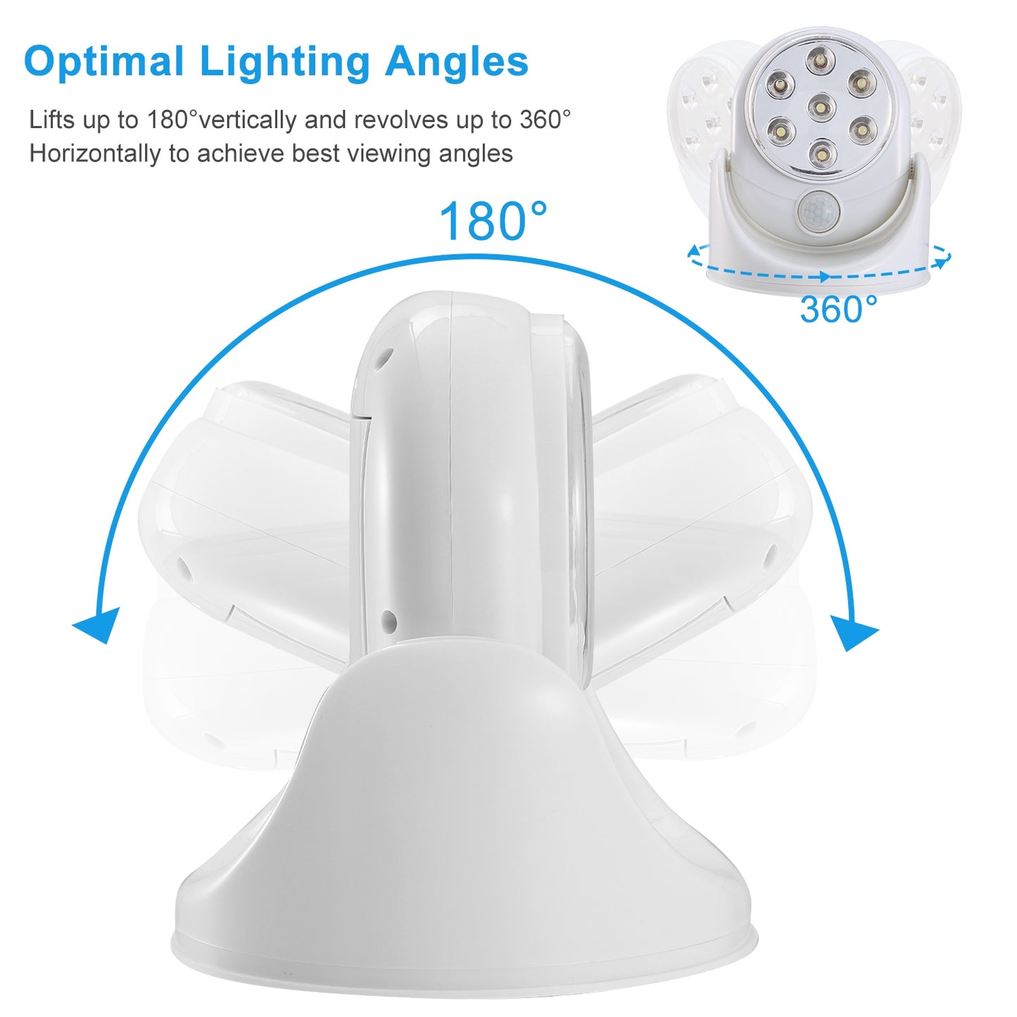 Wireless Rotatable LED Spotlight – 360° Adjustable Night Lamp