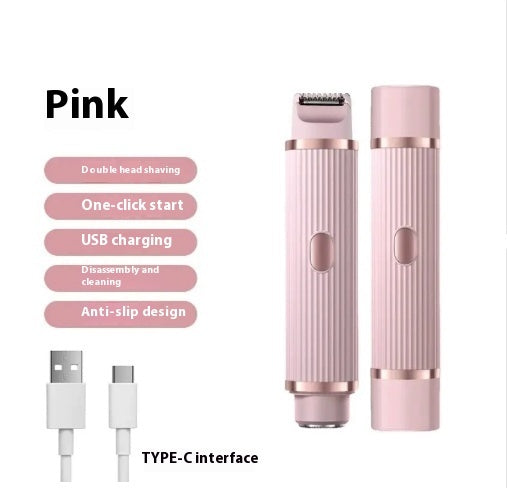 Double-Headed Electric Shaver – Smooth Precision Body Hair Removal (USB Rechargeable)