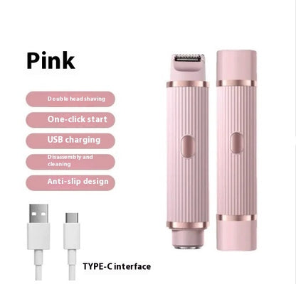 Double-Headed Electric Shaver – Smooth Precision Body Hair Removal (USB Rechargeable)