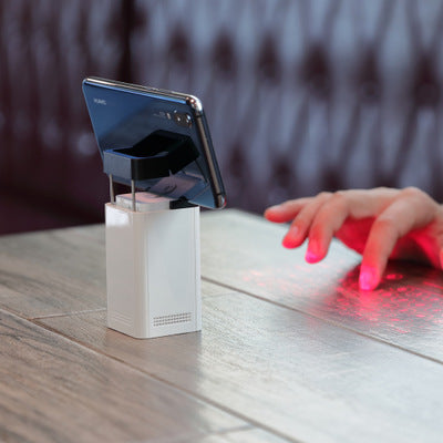 Virtual Laser Keyboard & Mouse — Portable Bluetooth Projection Keyboard With Phone Stand + Power Bank