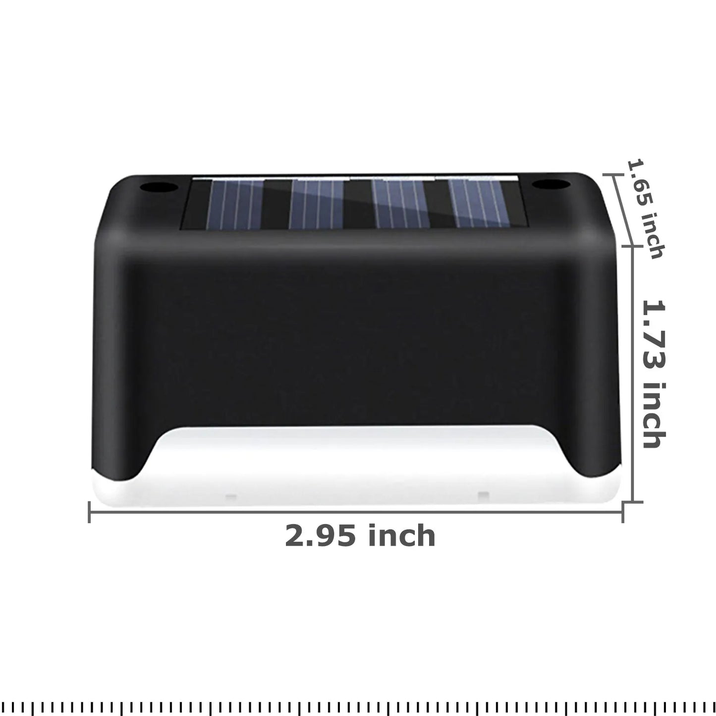 4-Pack Solar LED Deck Lights – Outdoor Waterproof Step, Railing, Fence & Path Lighting