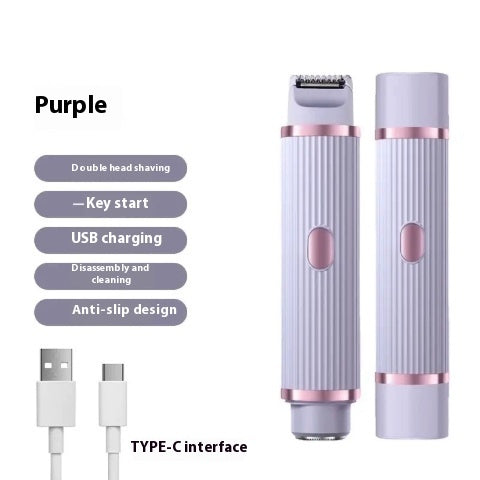 Double-Headed Electric Shaver – Smooth Precision Body Hair Removal (USB Rechargeable)