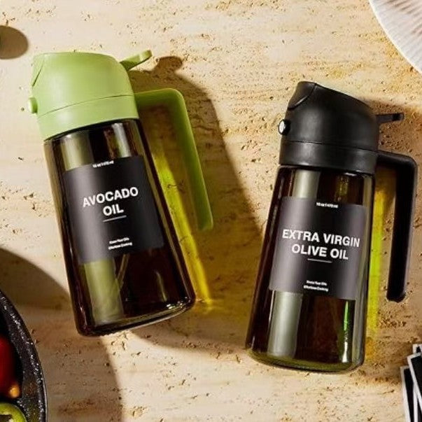 Light-Shielding Pressurized Oil Spray Bottle (Glass, Refillable)