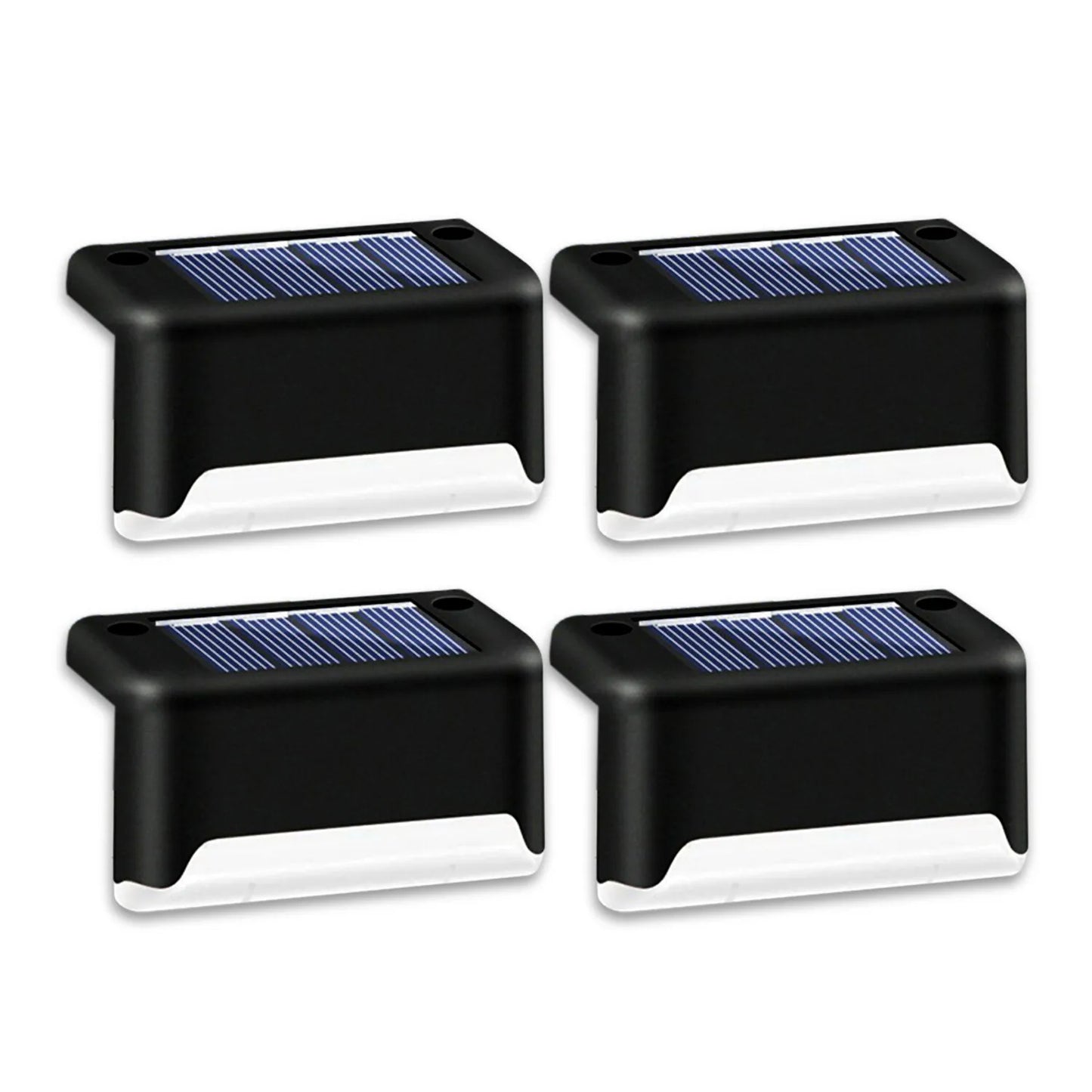 4-Pack Solar LED Deck Lights – Outdoor Waterproof Step, Railing, Fence & Path Lighting