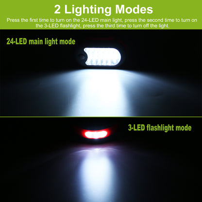 Magnetic LED Work Light with Hook – Compact Utility Flashlight