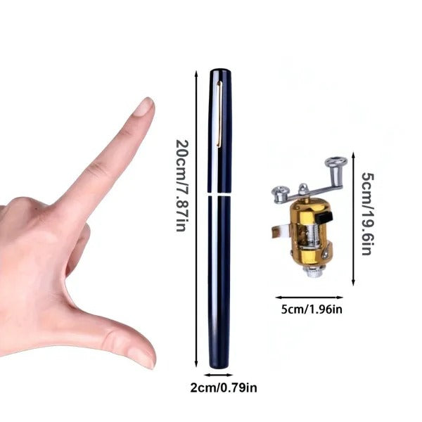 Mini Pocket Fishing Rod – Portable Retractable Pen-Style Fishing Tool