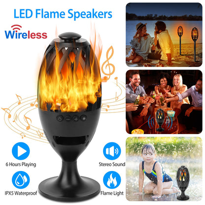 LED Flame Torch Bluetooth Speaker – Outdoor Atmosphere Light & Wireless Audio