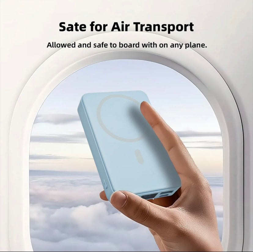 MagSafe Magnetic Wireless Power Bank | 10,000mAh Fast Charger with Stand (USB-C + Lightning Input)