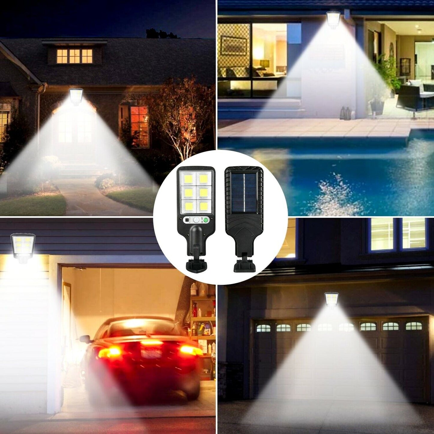 Solar-Powered Motion Sensor Wall Light – 72-LED Outdoor IP65 Waterproof Security Lamp