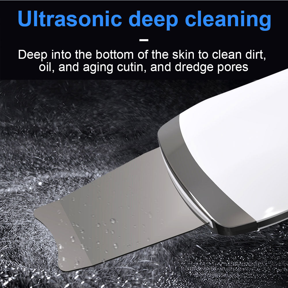 Ultrasonic Skin Scrubber & Facial Spatula – Deep Pore Cleaner & Lifting Tool