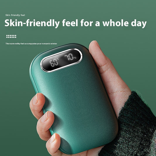 Double-Sided Digital Hand Warmer – Rechargeable Pocket Heater with LED Display