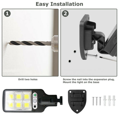Solar-Powered Motion Sensor Wall Light – 72-LED Outdoor IP65 Waterproof Security Lamp