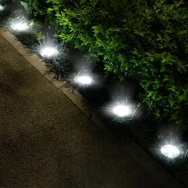 4-Pack Solar Powered Ground Lights – Outdoor IP65 Waterproof Path & Garden Lamps