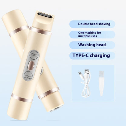 Double-Headed Electric Shaver – Smooth Precision Body Hair Removal (USB Rechargeable)