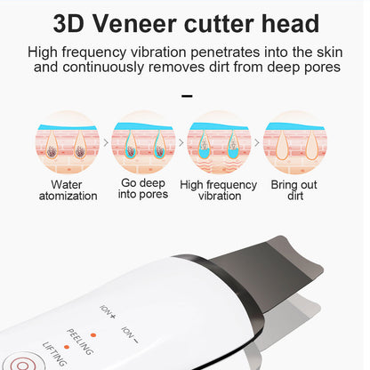 Ultrasonic Skin Scrubber & Facial Spatula – Deep Pore Cleaner & Lifting Tool