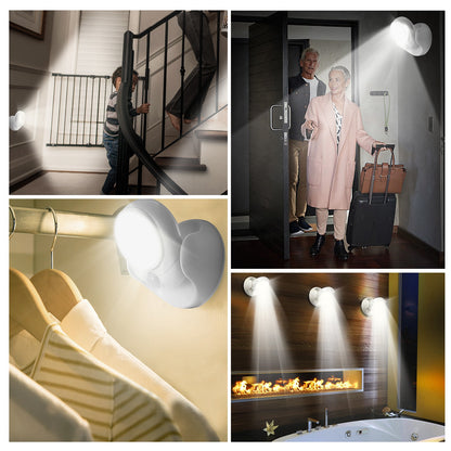 Wireless Rotatable LED Spotlight – 360° Adjustable Night Lamp