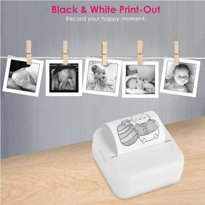 Portable Wireless Thermal Printer – Inkless Bluetooth Mini Printer for Labels, Notes & Photos